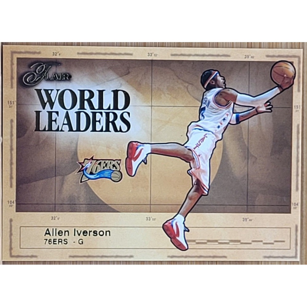 2003-04 FLAIR ALLEN IVERSON WORLD LEADERS